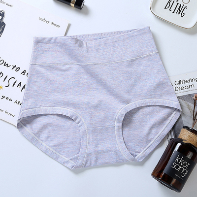 High Cut Women Cotton Panties Plain Dyed Multi Color Seamless