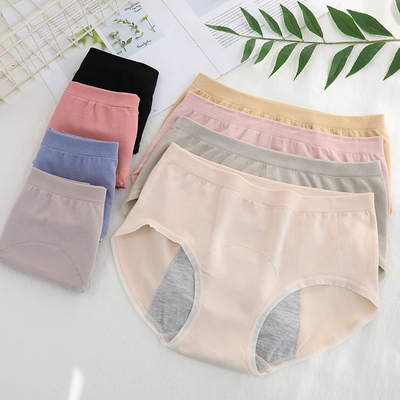 Menstrual Women Cotton Panties Antileakage High Waisted Type