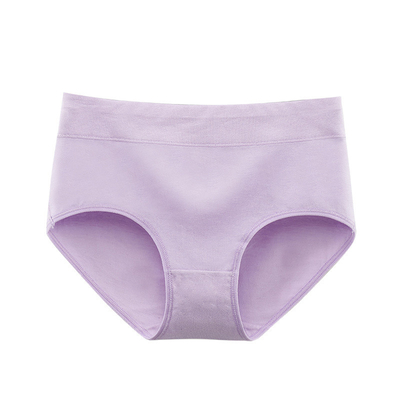 Mid Rise Women Cotton Panties Bacterialless Plus Size Comfortable Knitted
