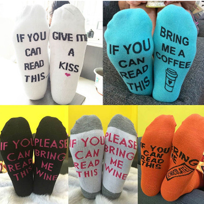 Bacterialfree Printed Picture Socks With Letters On Them Hip Hop