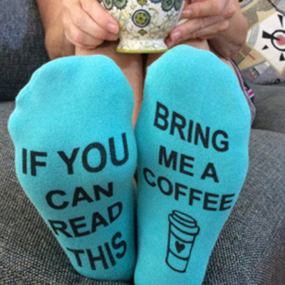 Bacterialfree Printed Picture Socks With Letters On Them Hip Hop