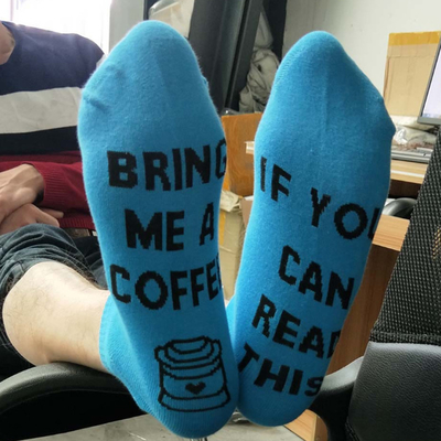 Bacterialfree Printed Picture Socks With Letters On Them Hip Hop