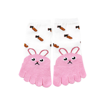Thin Printed Picture Socks Sweatabsorbent Five Toes Breathable 90 Cotton