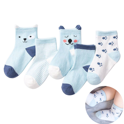 Anti Slip Printed Picture Socks Snagging Resistance For Newborn