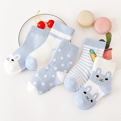 Anti Slip Printed Picture Socks Snagging Resistance For Newborn