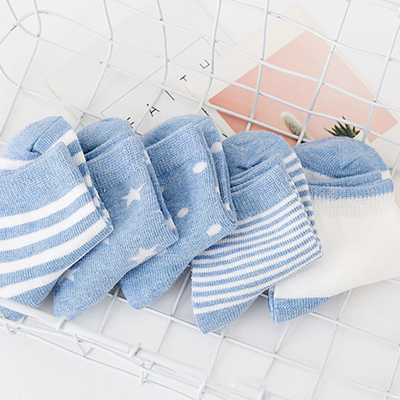 organic cotton Printed Picture Socks Slipproof For Newborn Baby