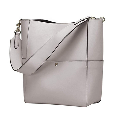 Shoulder Women Tote Handbags 9.5inch X 11.4Inch Genuine Leather Material ODM