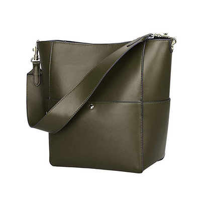 Large Shoulder Women Tote Handbags Cowhide 9.5inch OEM Acceptable
