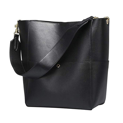 Large Shoulder Women Tote Handbags Cowhide 9.5inch OEM Acceptable