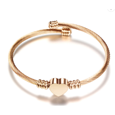 Goldplated Stainless Steel Bangle Charm Bracelets Endless Insert ODM