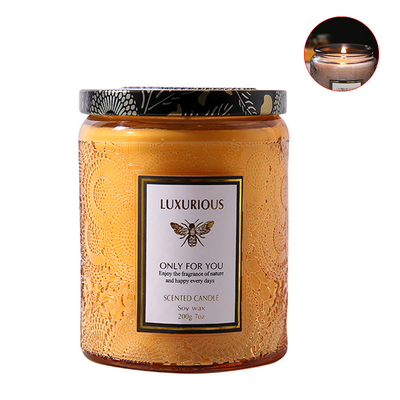0.2kg Vegan Eco Friendly Candles , 60mm Natural Soy Wax Scented Candles