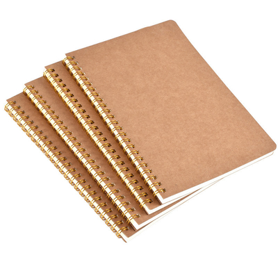 10.5cm Brown Paper Cover Notebook , custom printed spiral bound notebooks