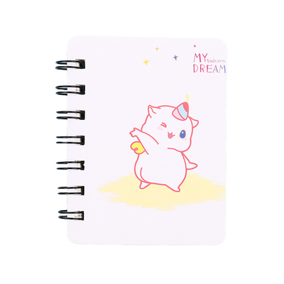 a7 Diary Journal Notebook spiral Cartoon Printed With 80 Sheets