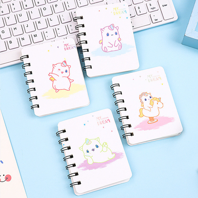 a7 Diary Journal Notebook spiral Cartoon Printed With 80 Sheets