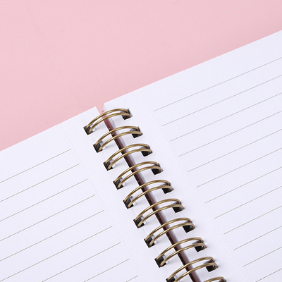 pocket size Thick Spiral Bound Notebook 105mm Length Flower Printed