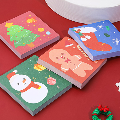 Self Adhesive Christmas Sticky Note Pads Memo Notebook 8cm X 8cm