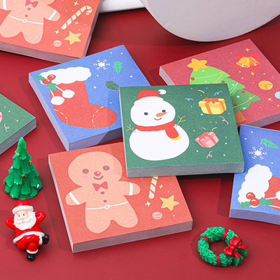 Self Adhesive Christmas Sticky Note Pads Memo Notebook 8cm X 8cm