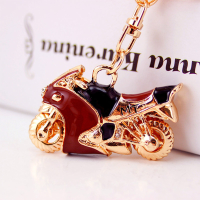 motorcycle Rhinestone Key Chain 6cm x 6cm Luxury Crystal Pendant
