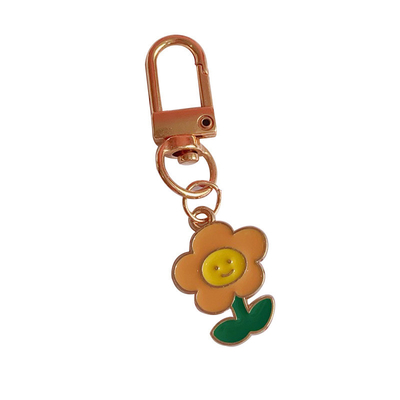 Rabbit Key Chain Ornaments , Die Cutting Crystal Pendant Keychain 16mm Thick