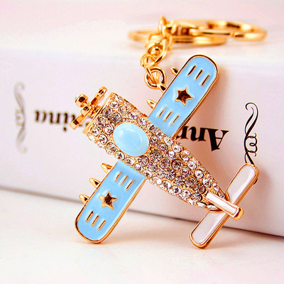 Alloy  Helicopter Key Chain Ornaments Light Metal Pendant For Women bags