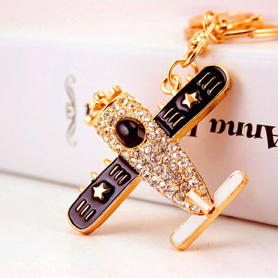 Alloy  Helicopter Key Chain Ornaments Light Metal Pendant For Women bags