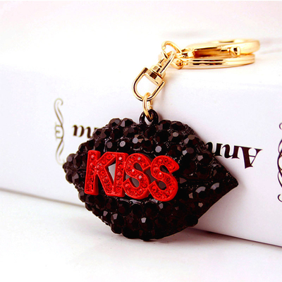 Silkscreen Key Chain Ornaments , OEM 5cm Perfume Bottle Keyring