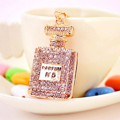 Mini Bag Crystal Car Keychain Multifeature 50mm Length Multicolor