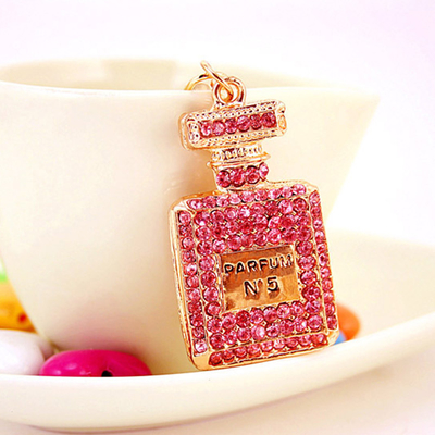 Mini Bag Crystal Car Keychain Multifeature 50mm Length Multicolor