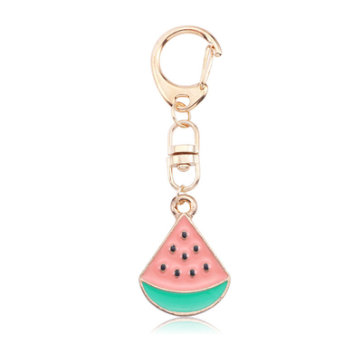 Metal Watermelon Key Chain 15cm x 6.5cm x 1.6cm Silk screen printing