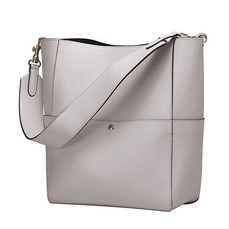 Shoulder Women Tote Handbags 9.5inch X 11.4Inch Genuine Leather Material ODM