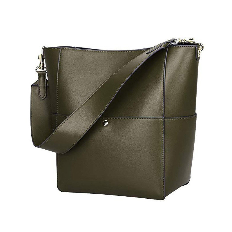 Large Shoulder Women Tote Handbags Cowhide 9.5inch OEM Acceptable