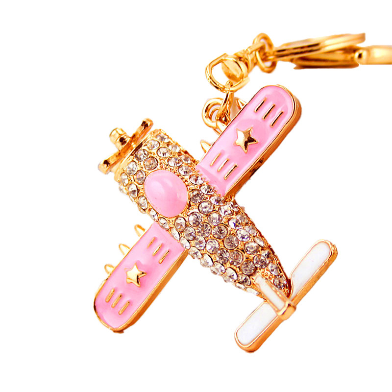 Alloy  Helicopter Key Chain Ornaments Light Metal Pendant For Women bags